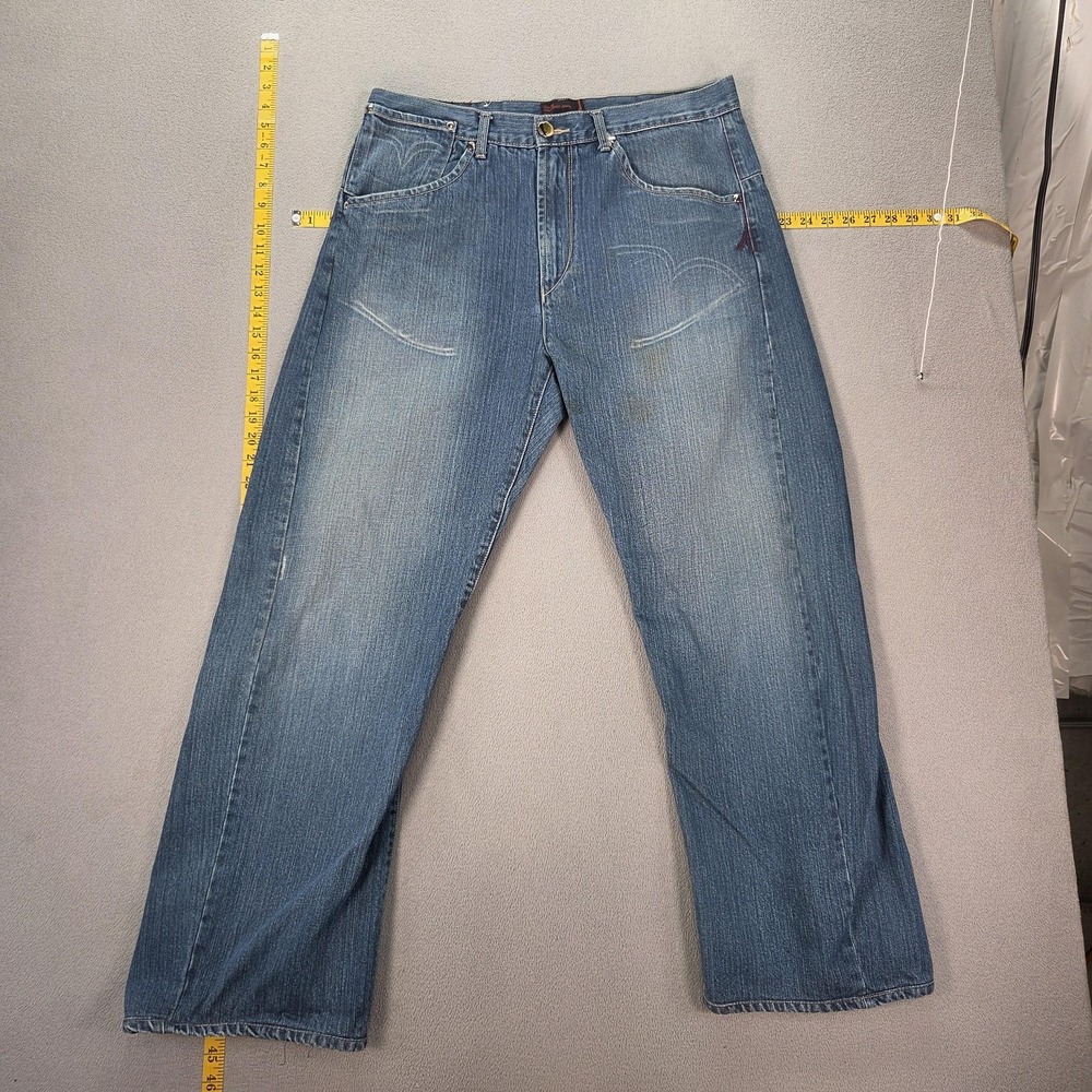 VTG Levis Engineered Jeans Mens Medium Wash Blue Straight Twisted Fits 34x28